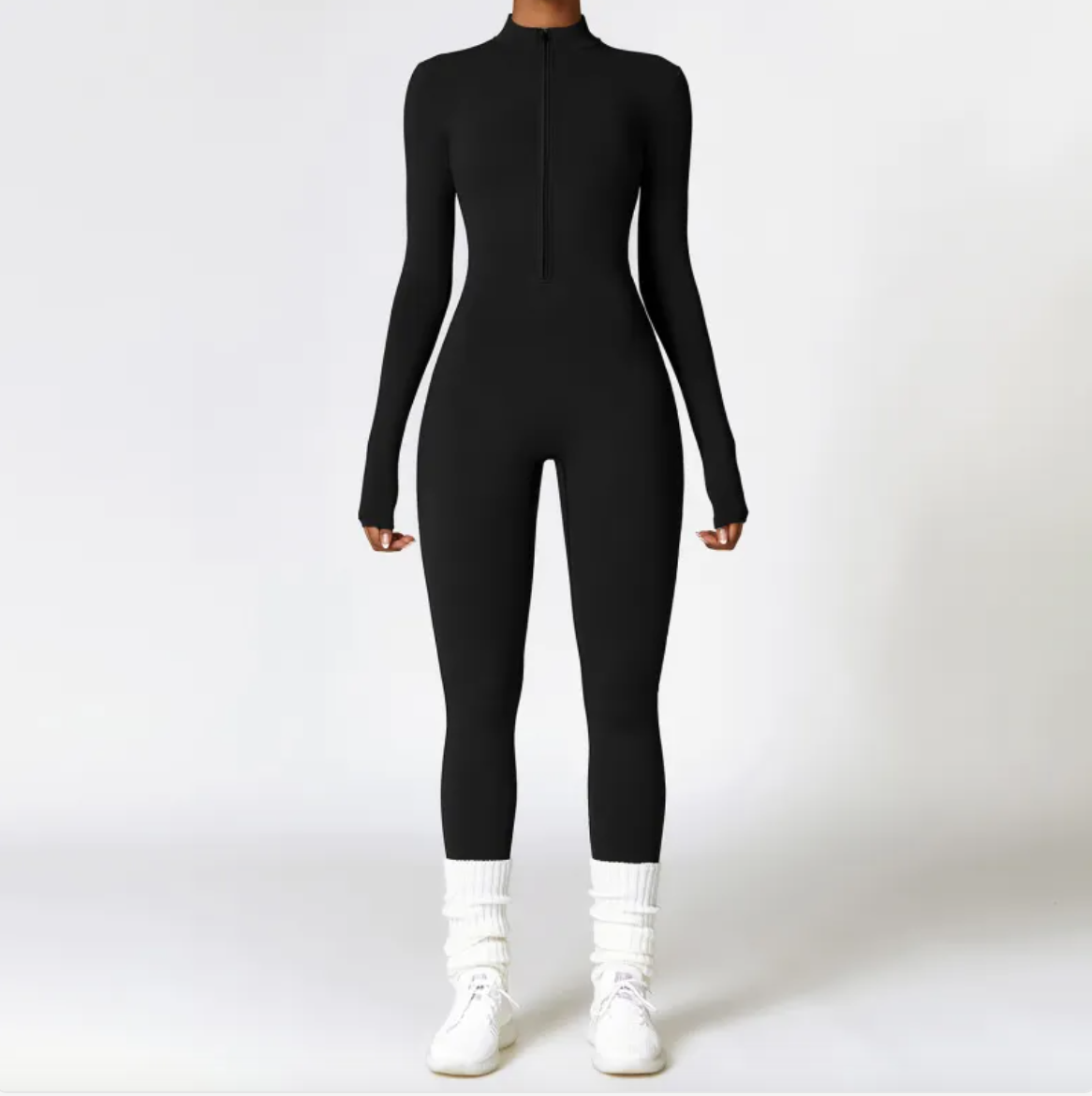 Women's Warm Zipper Yoga Jumpsuit