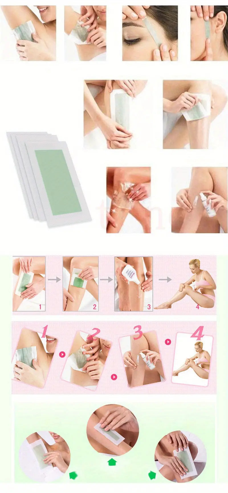 Wax Strips Kit for Hair Removal (40 Strips)