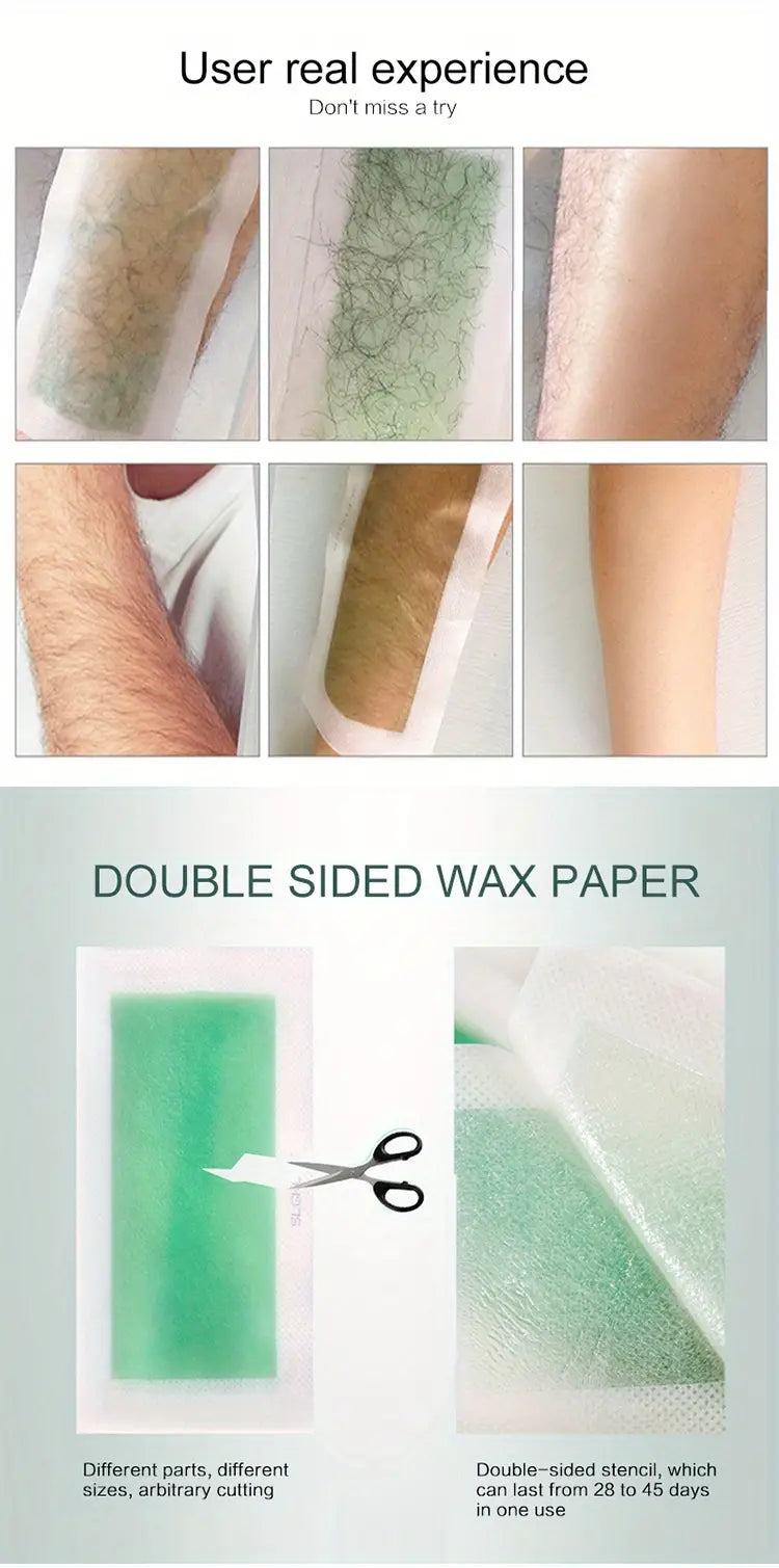 Wax Strips Kit for Hair Removal (40 Strips)