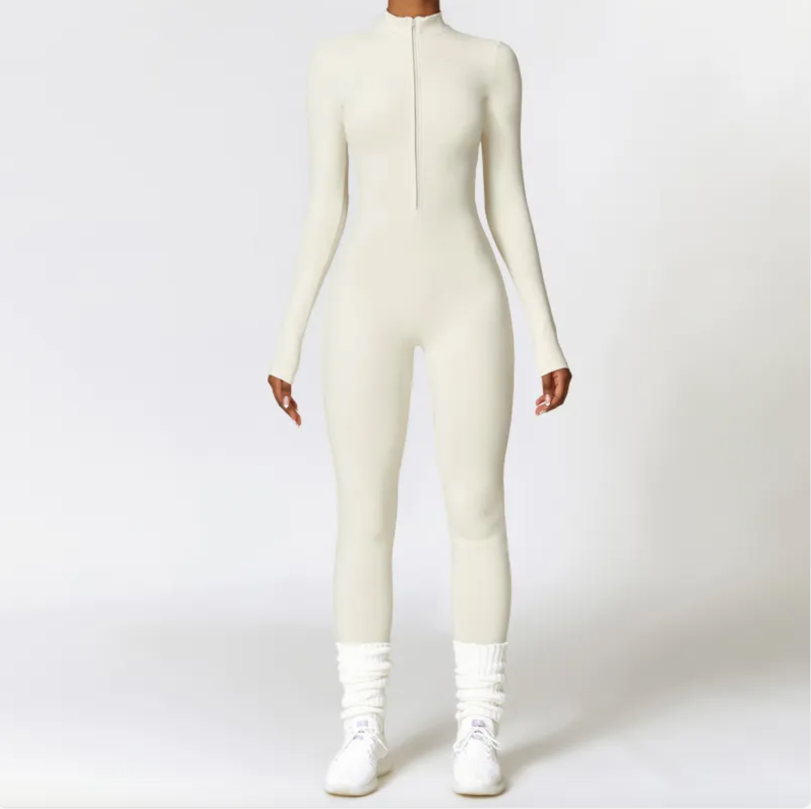 Women's Warm Zipper Yoga Jumpsuit
